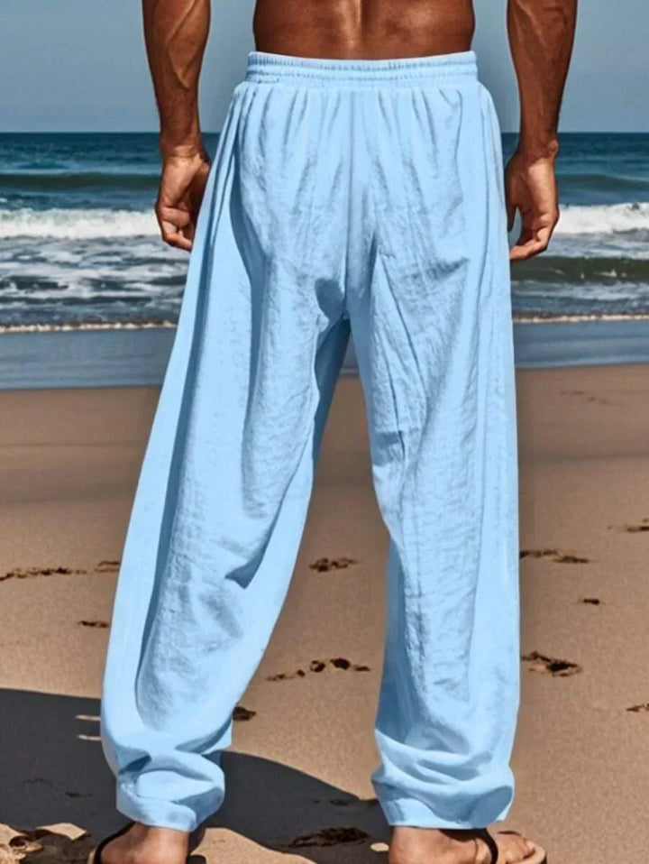 LIGHT LINEN PANTS WITH DRAWSTRING