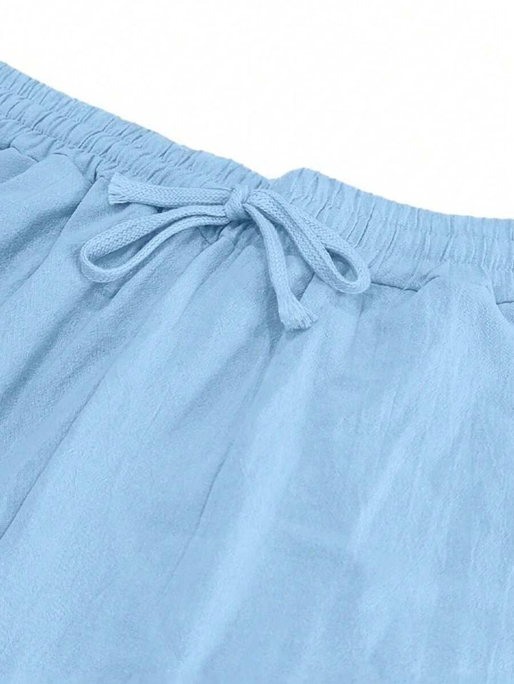 LIGHT LINEN PANTS WITH DRAWSTRING