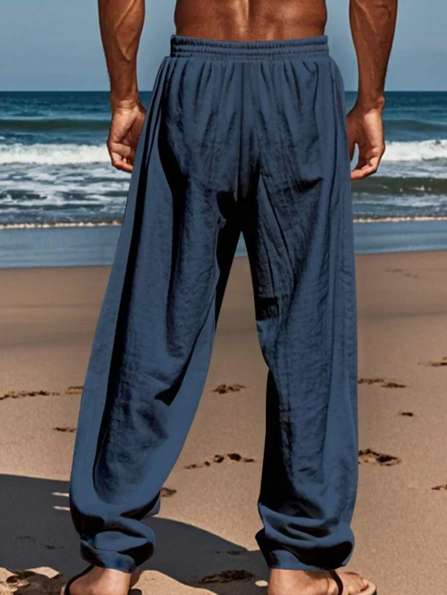 LIGHT LINEN PANTS WITH DRAWSTRING