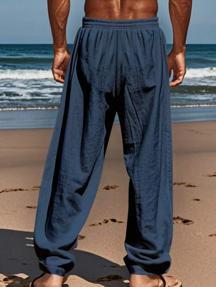 LIGHT LINEN PANTS WITH DRAWSTRING