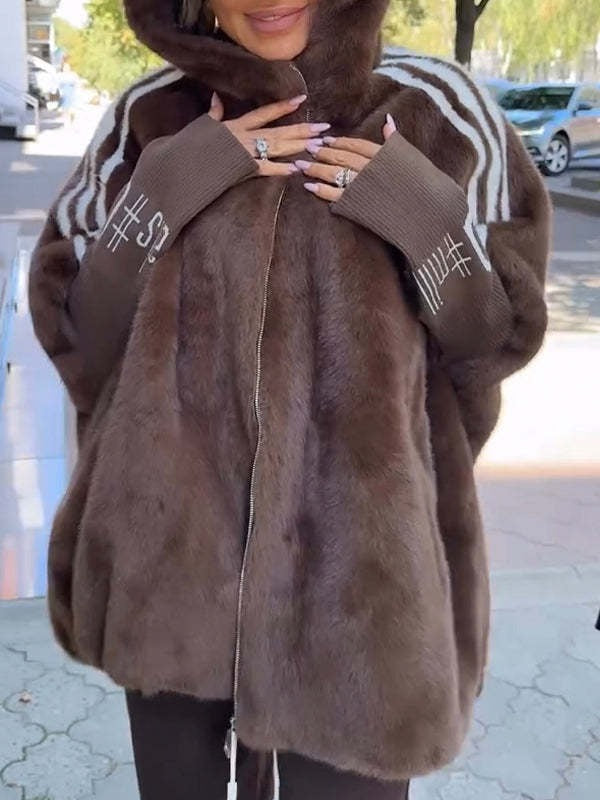 Manteau polaire à capuche