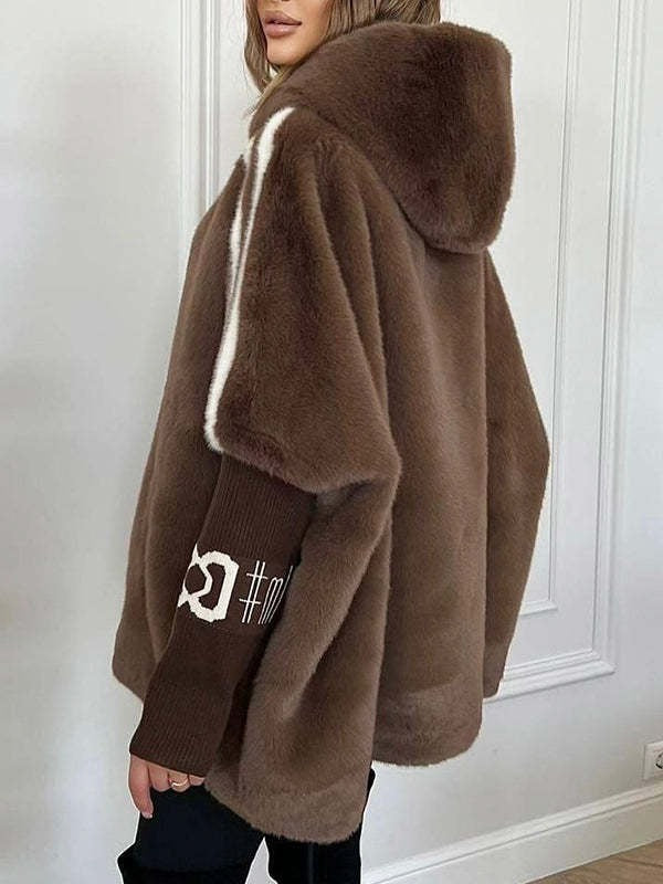 Manteau polaire à capuche