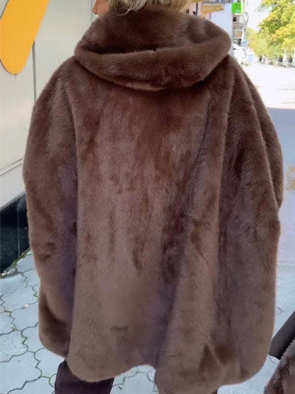 Manteau polaire à capuche