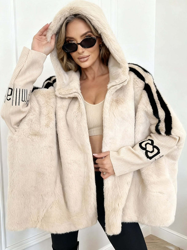 Manteau polaire à capuche
