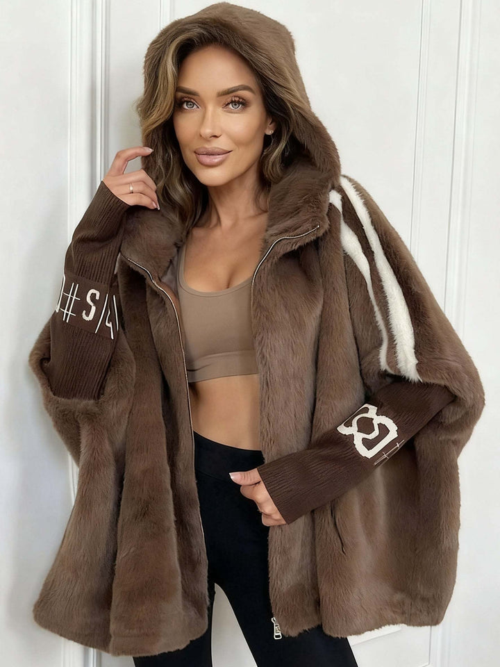 Manteau polaire à capuche