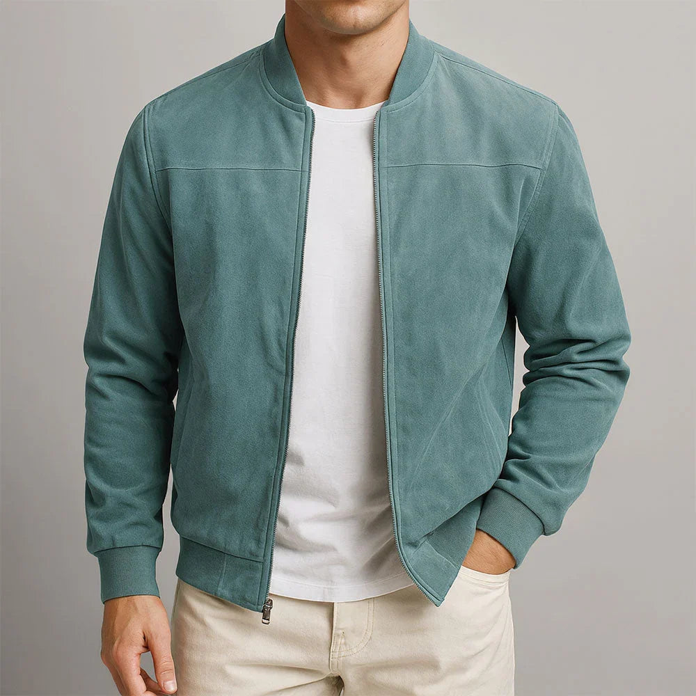 Riviera — Men’s Suede Bomber Jacket