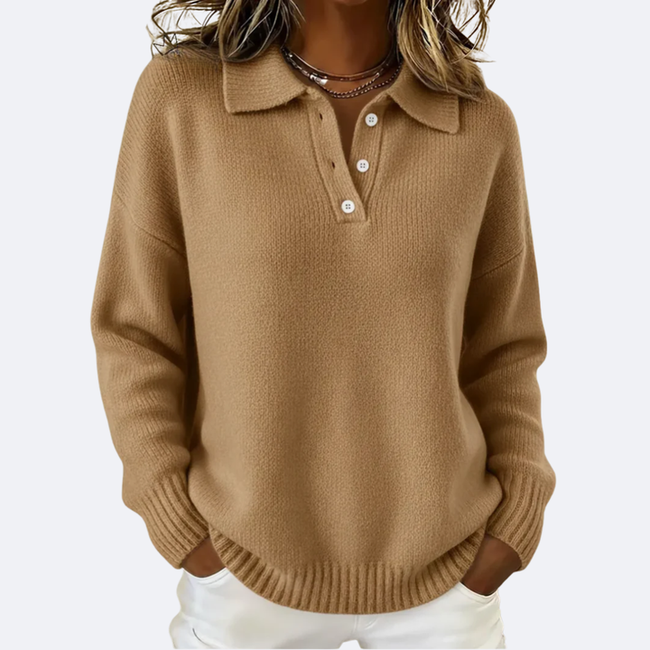 OLIVIA - Pull Doux avec Col Polo