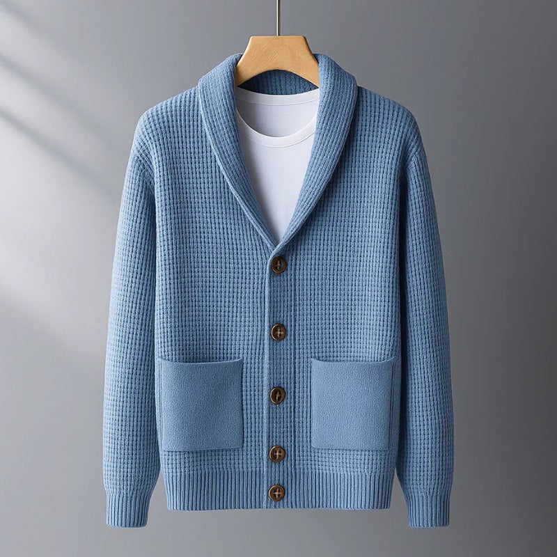 Cardigan en laine de mérinos pour homme