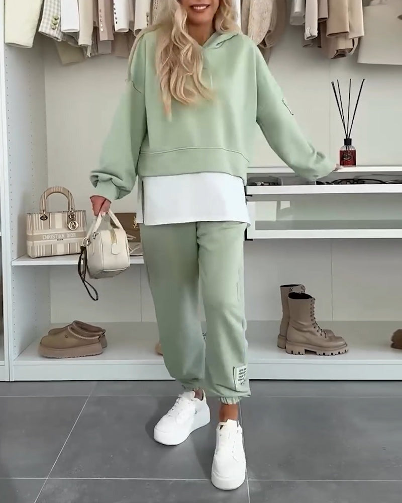 Ensemble décontracté sweat à capuche et pantalon