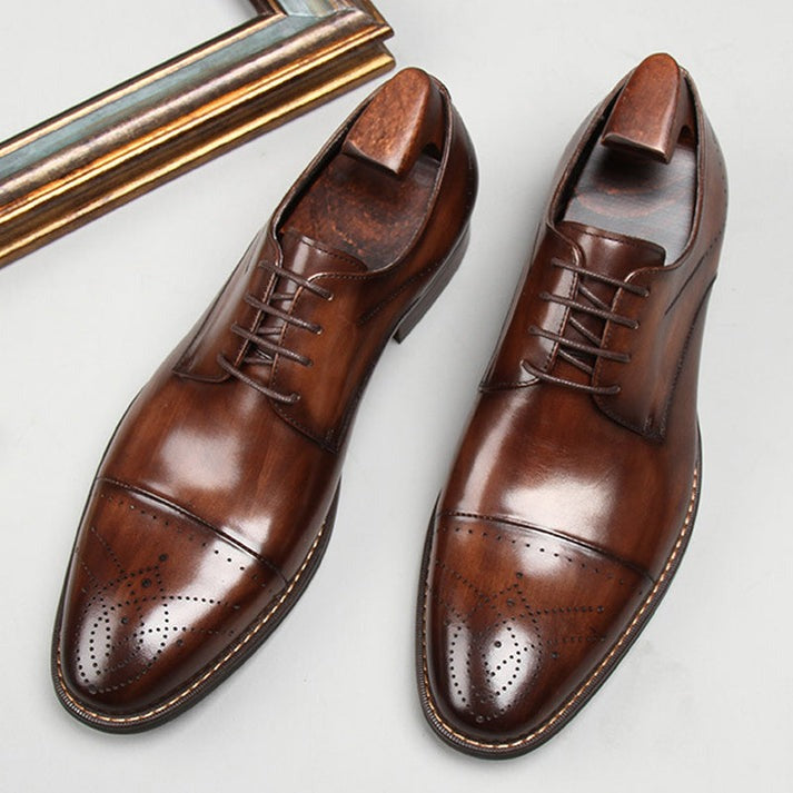 Chaussures En Cuir Véritable Haut De Gamme