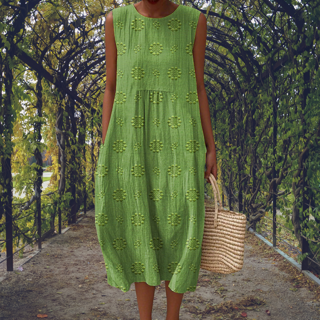 Ginevra | Vestido Maxi Sin Mangas con Bolsillos