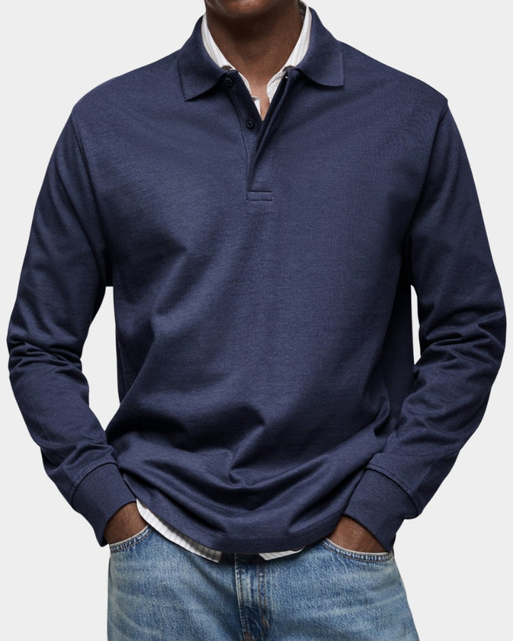Klassisches Langarm-Polo-Shirt