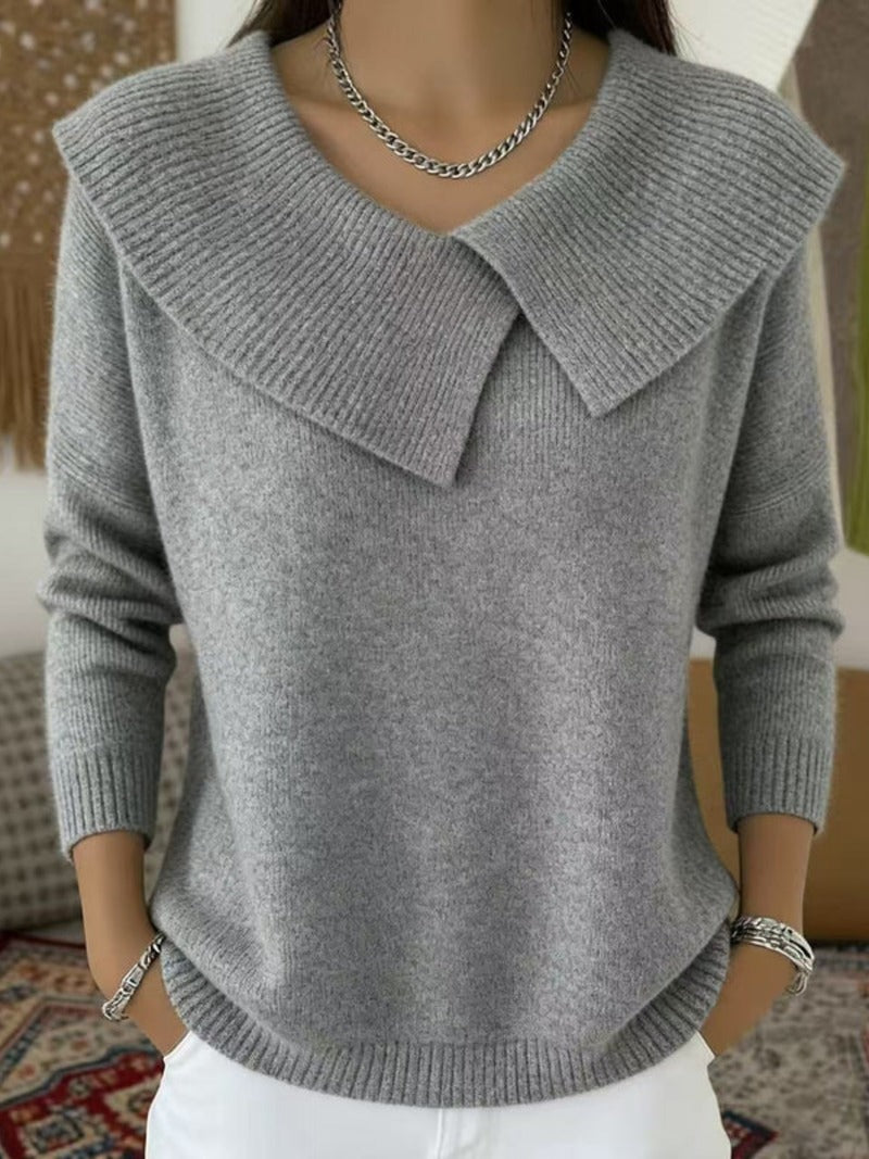 Pull chaud à col doux