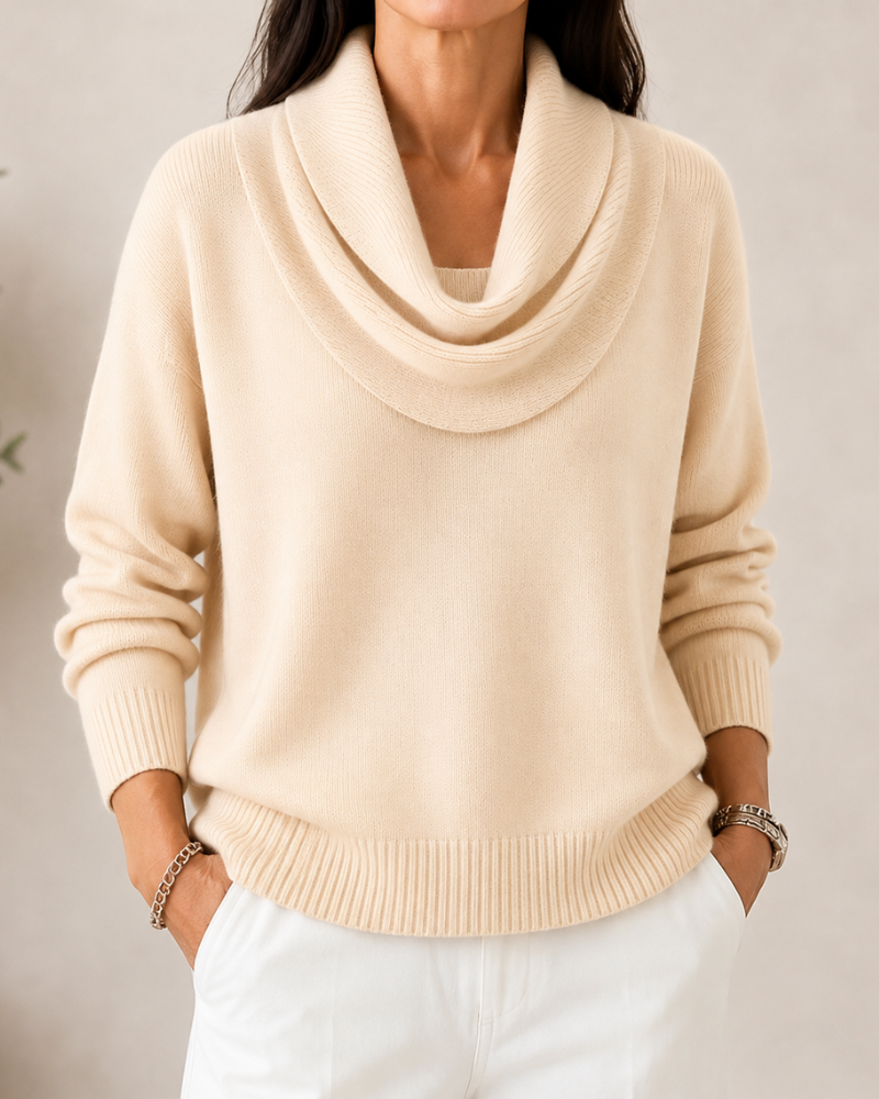 Caralina™ | Suéter de Punto con Cuello de Cowl Elegante