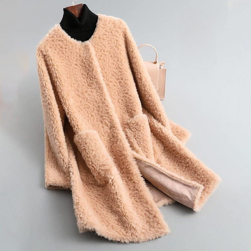 Manteau en peau lainée Olivia Couture