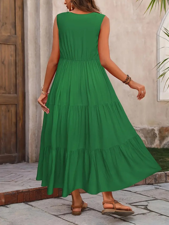 Robe débardeur ample sans manches décontractée