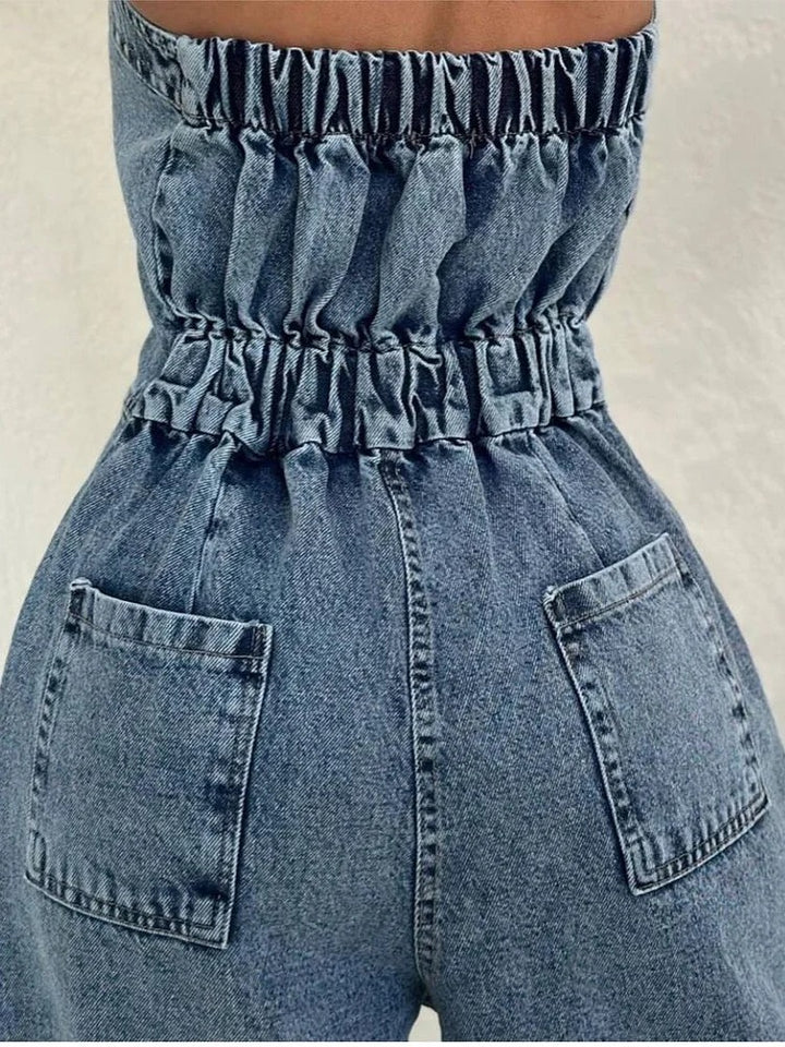 Ensemble combinaison et veste en jean