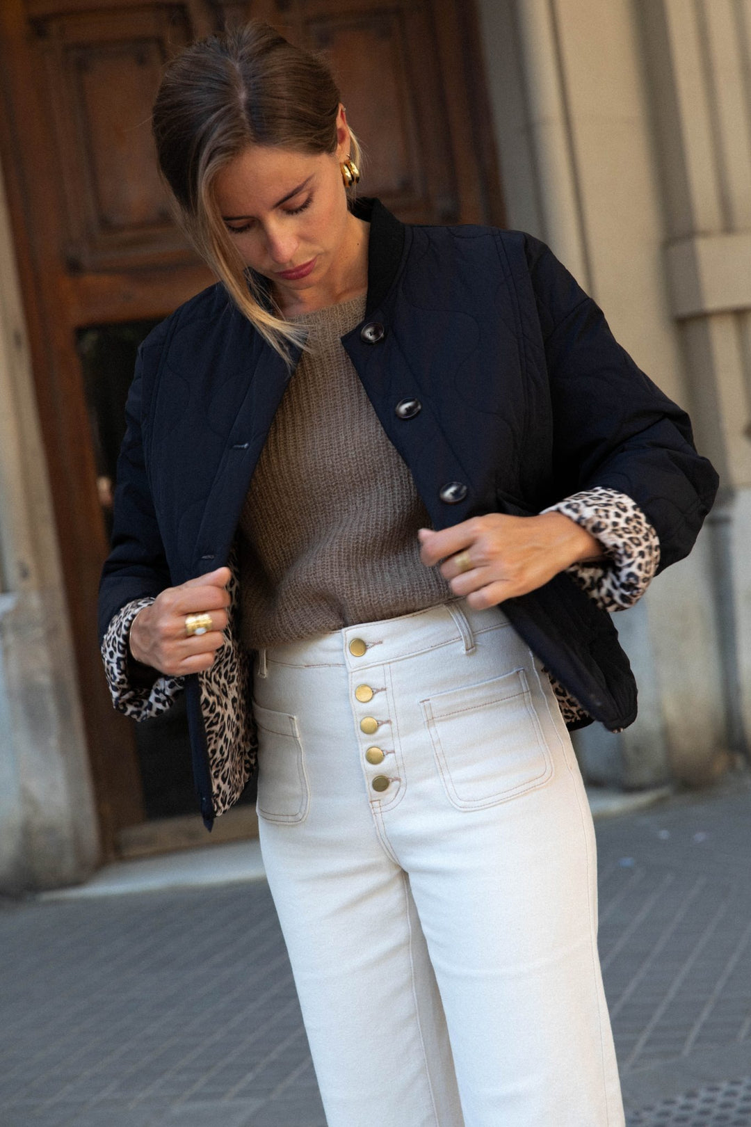 Veste intérieur léopard