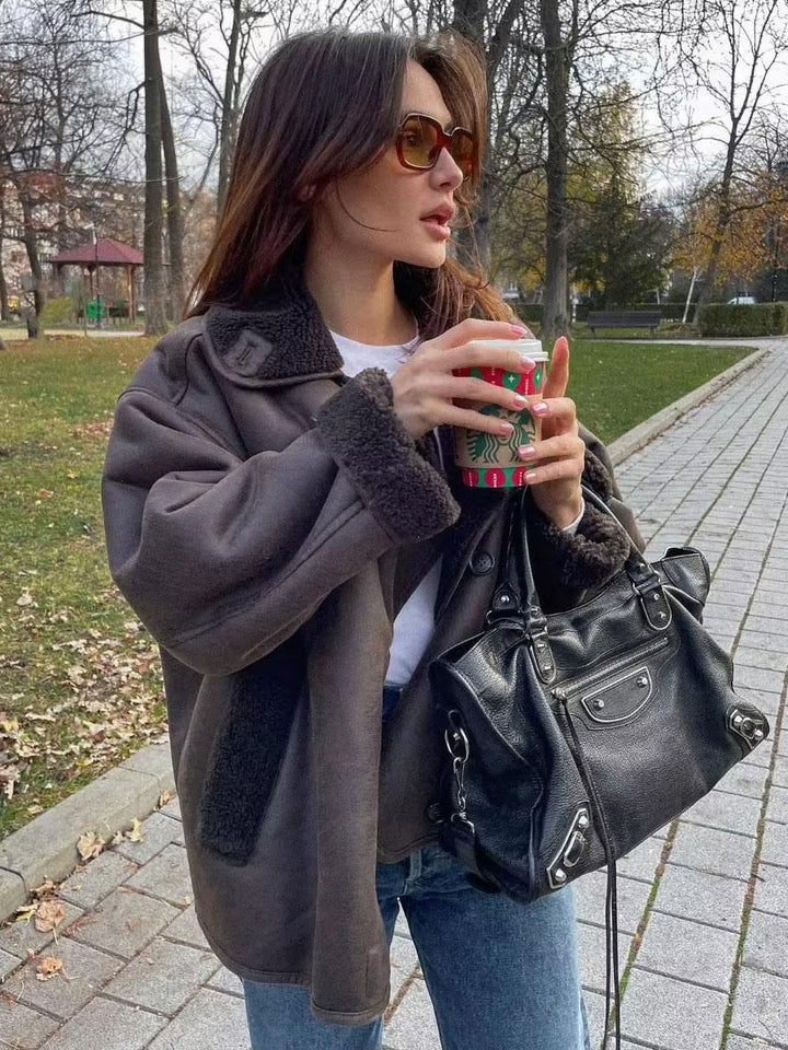Veste en cuir vintage