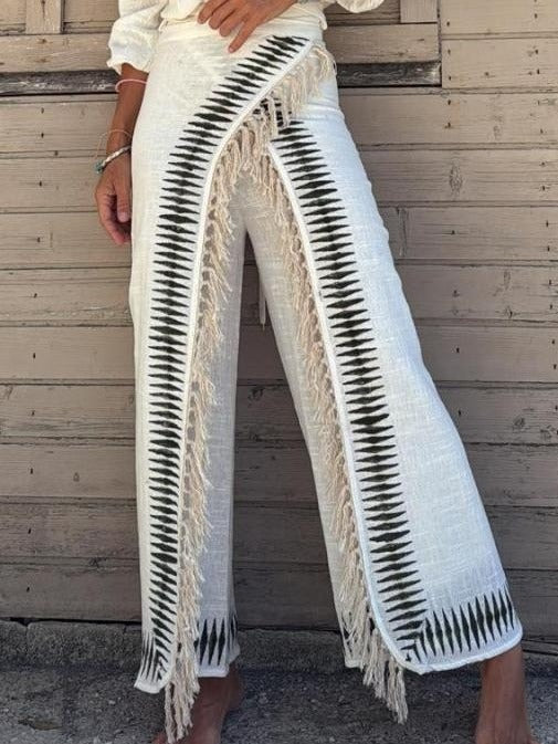 Ensemble pantalon à franges Elar