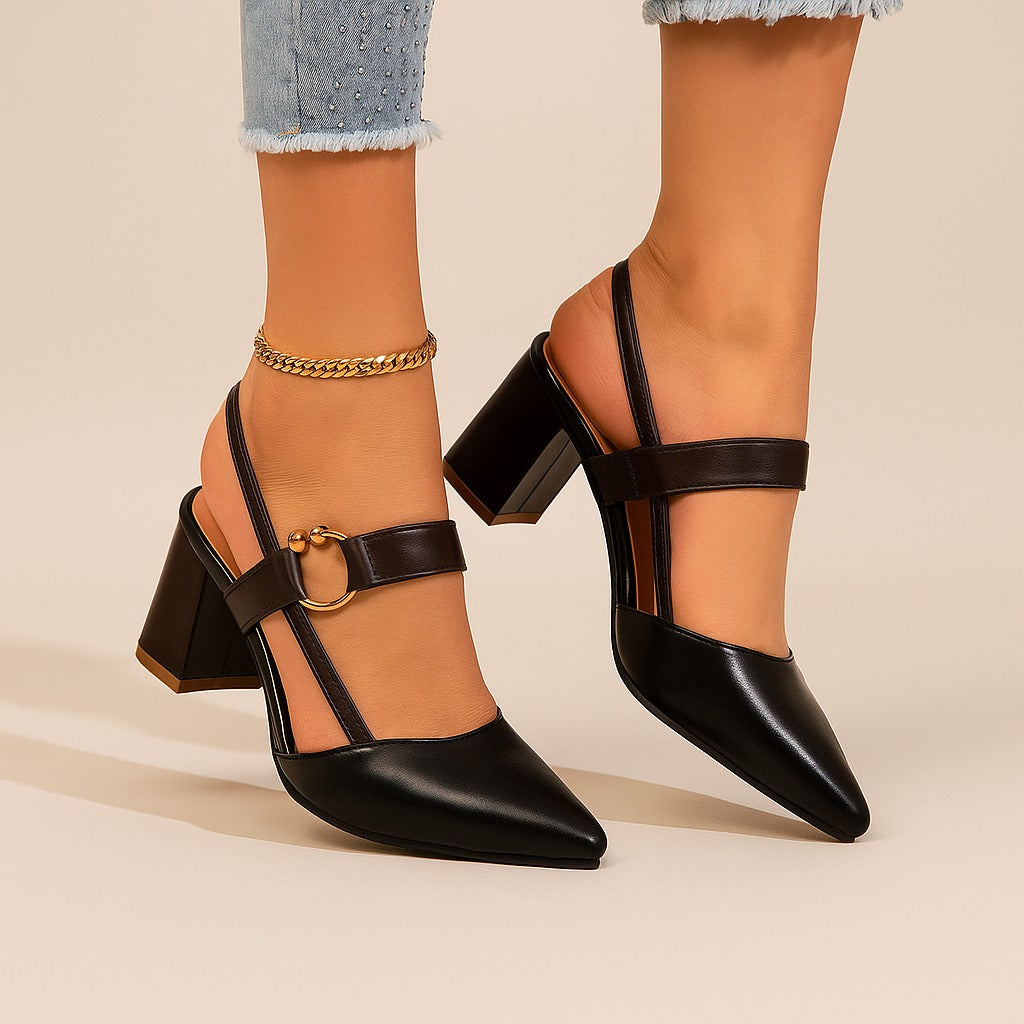 Talons en cuir à anneaux