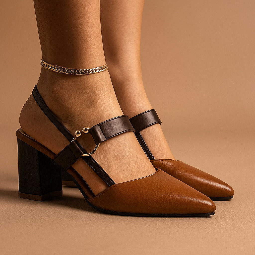 Talons en cuir à anneaux