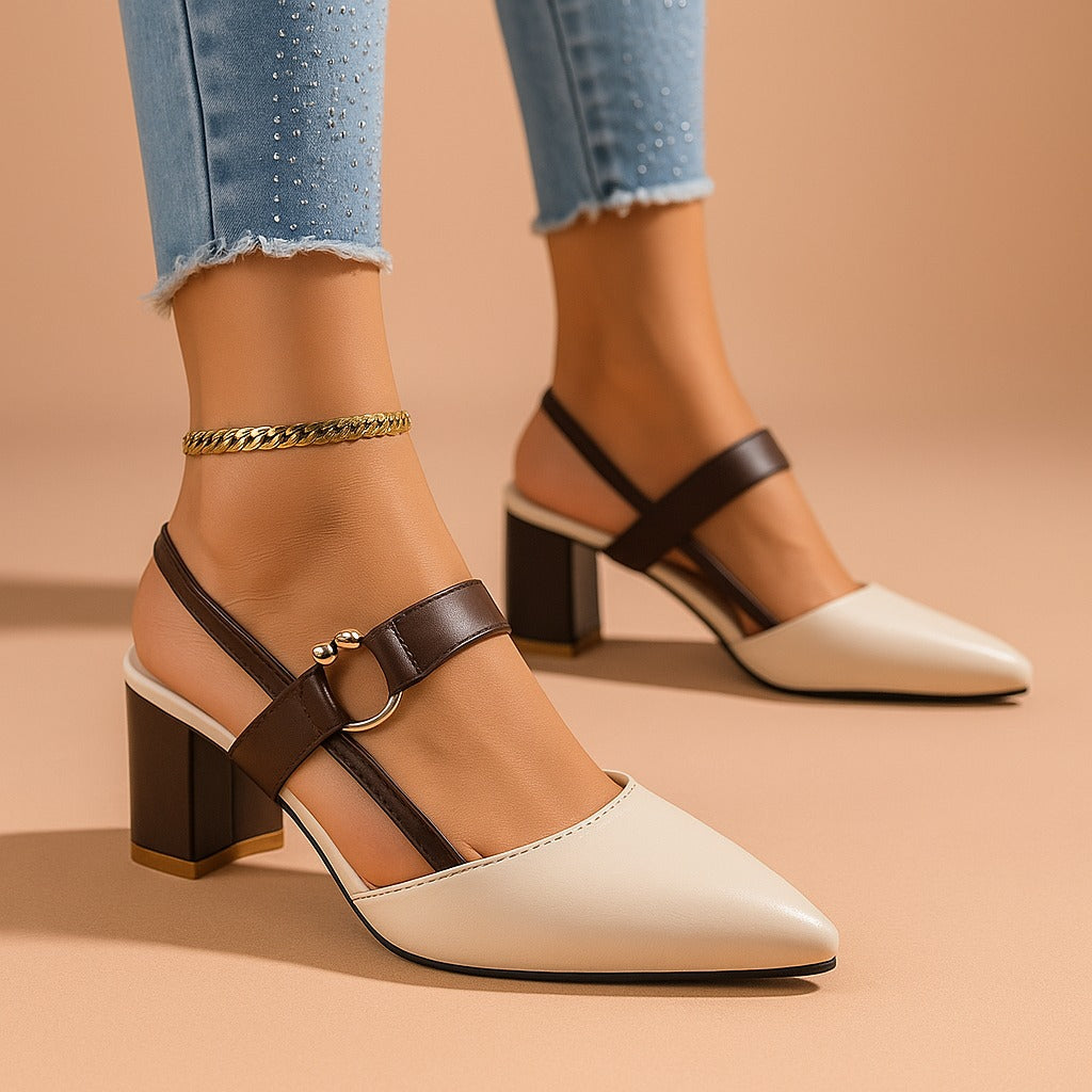 Talons en cuir à anneaux
