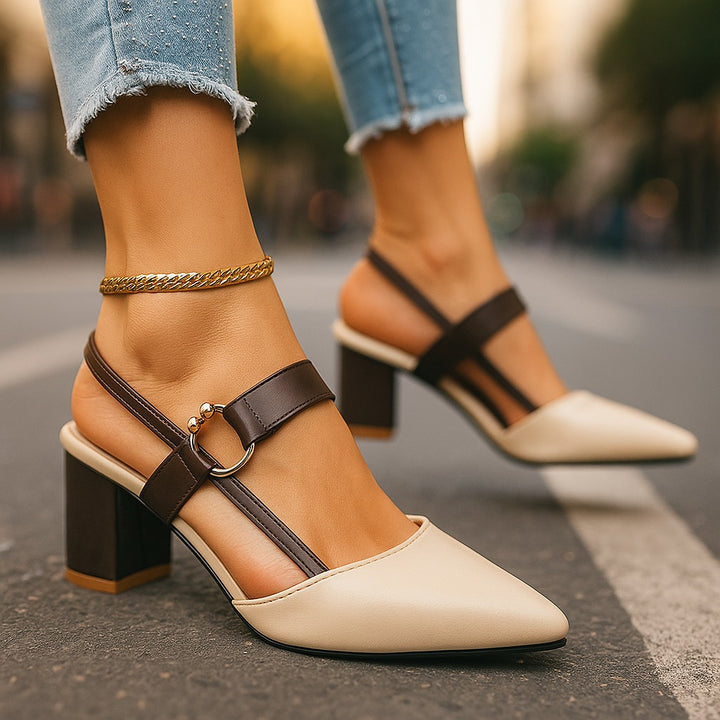 Talons en cuir à anneaux