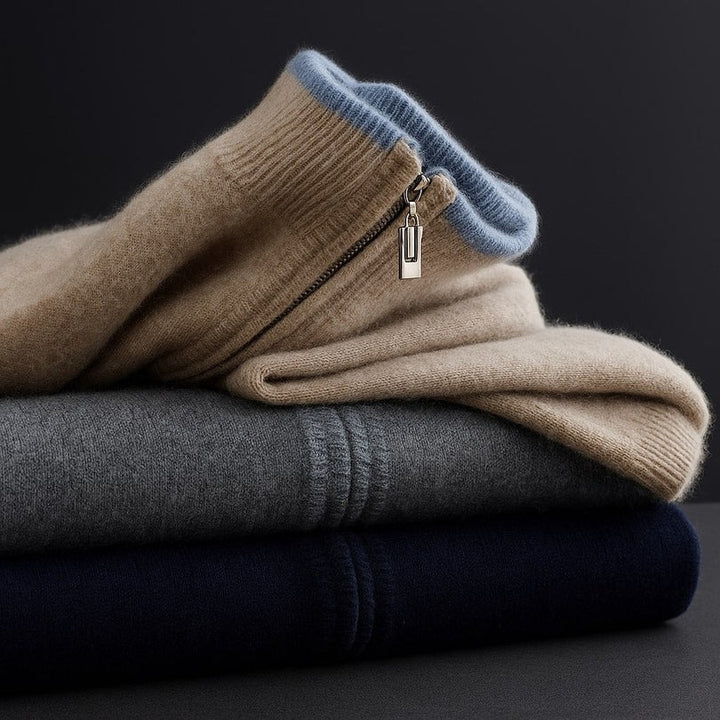 Veste en Maille avec Fermeture Éclair