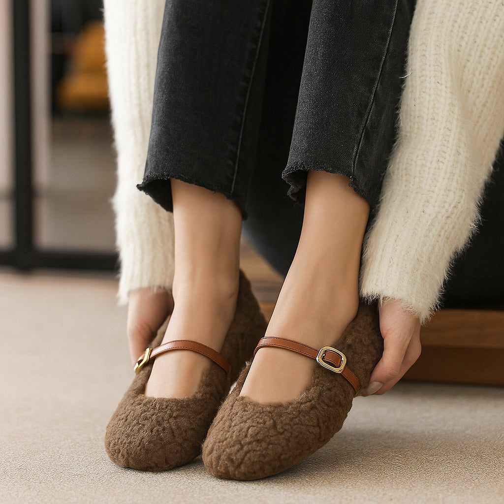 Mocassins en fourrure chic et mignon