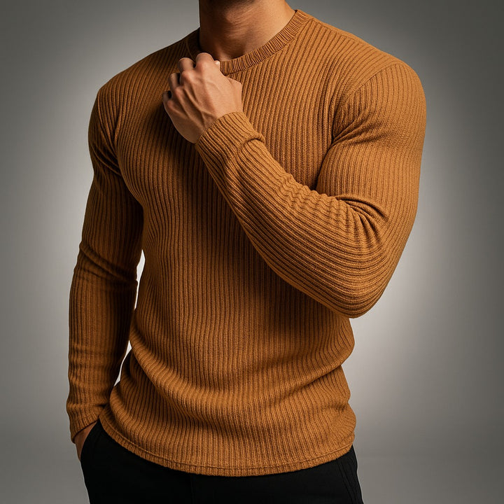Pull en maille côtelée pour homme