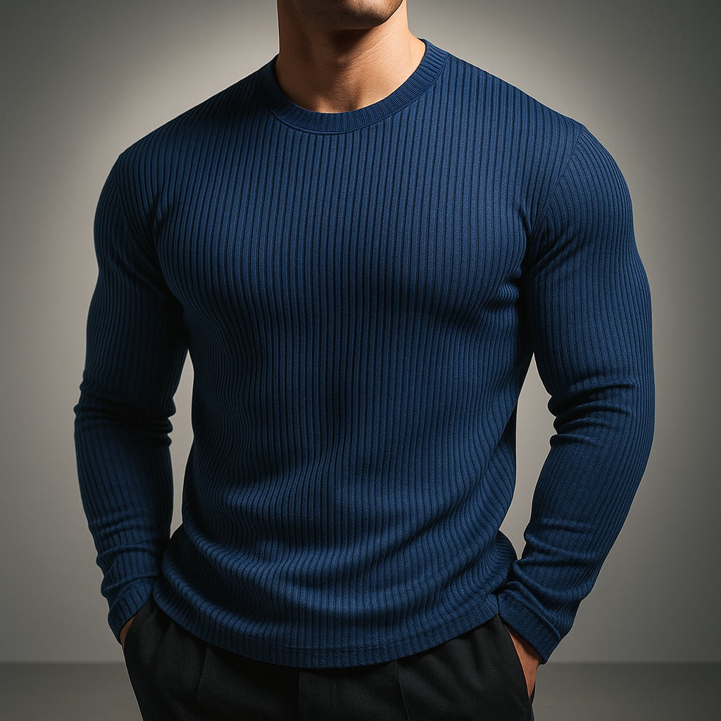 Pull en maille côtelée pour homme