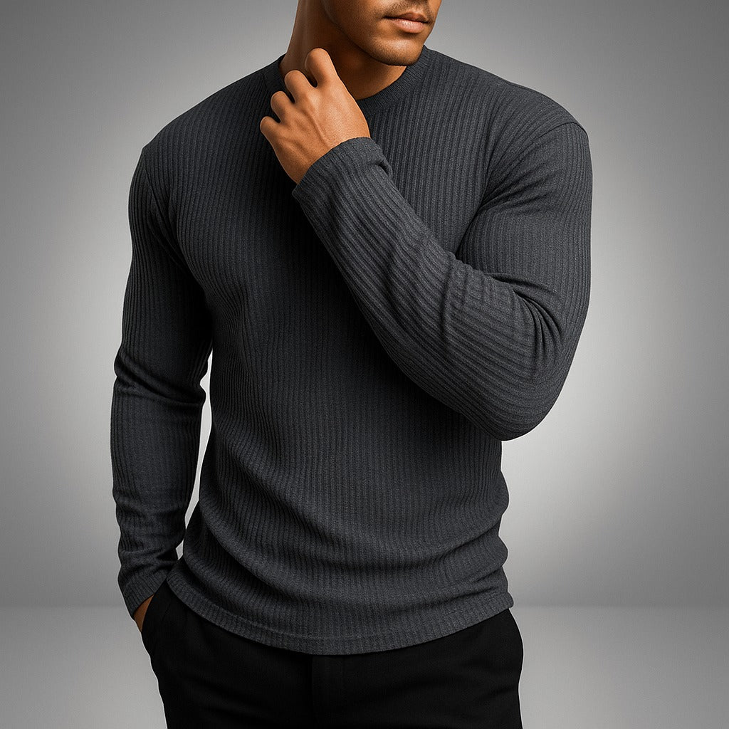 Pull en maille côtelée pour homme