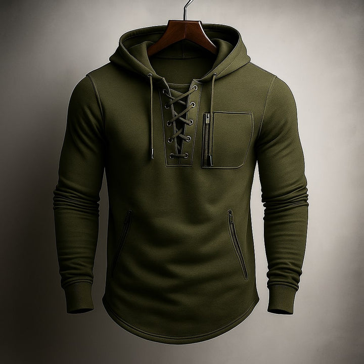 Sweat à capuche Dario à lacets