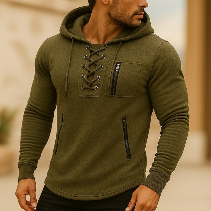 Sweat à capuche Dario à lacets