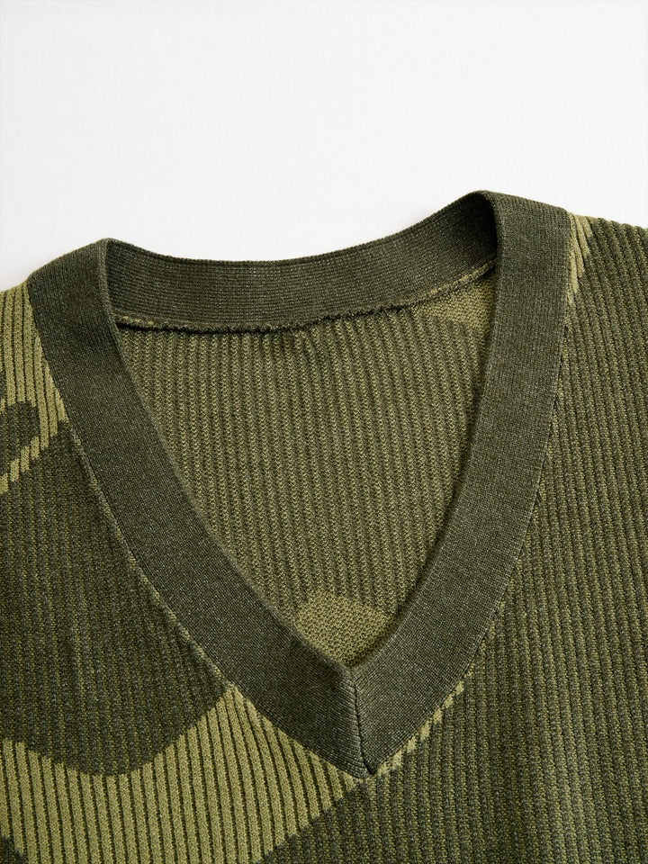 Robe moulante en maille camouflage