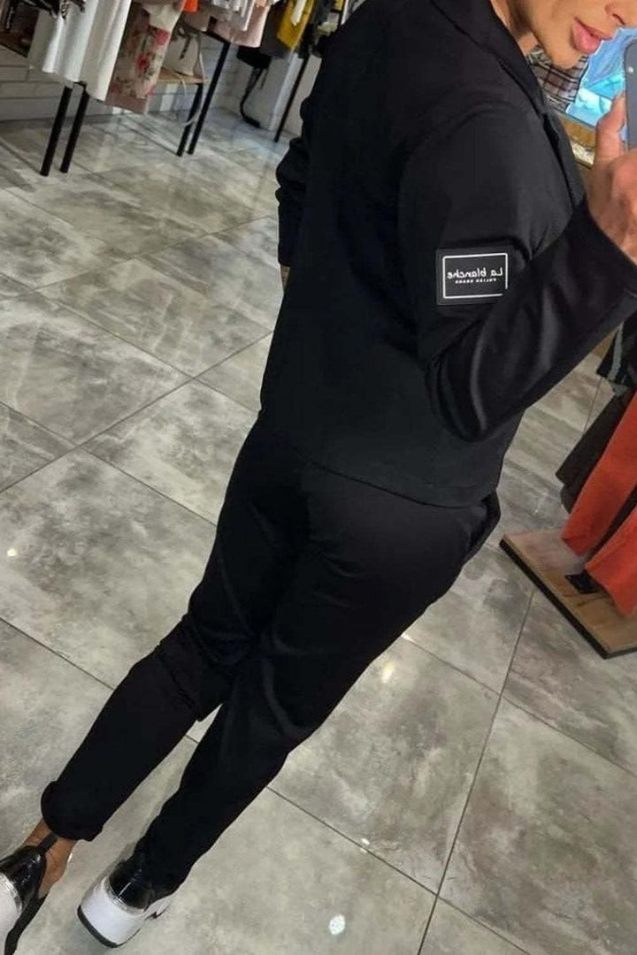 Ensemble deux pièces haut et pantalon élastique