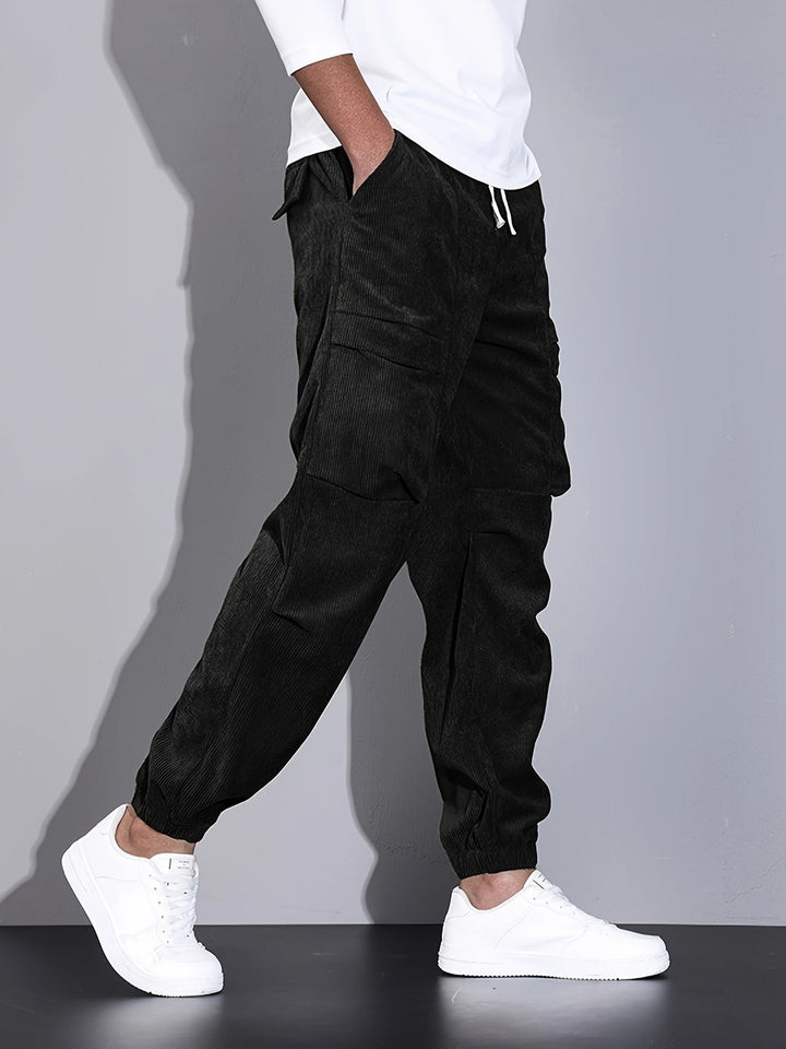 Pantalon cargo en velours côtelé