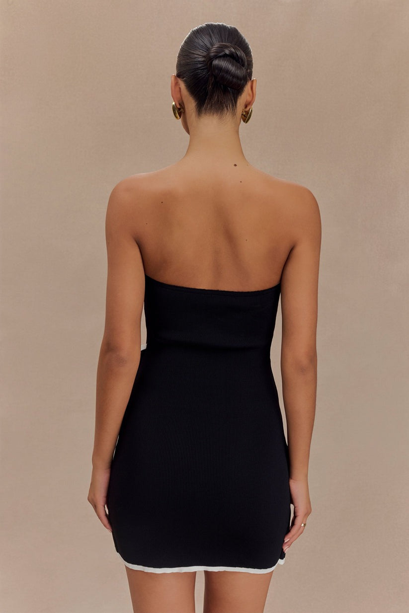 Mini-robe bustier en maille