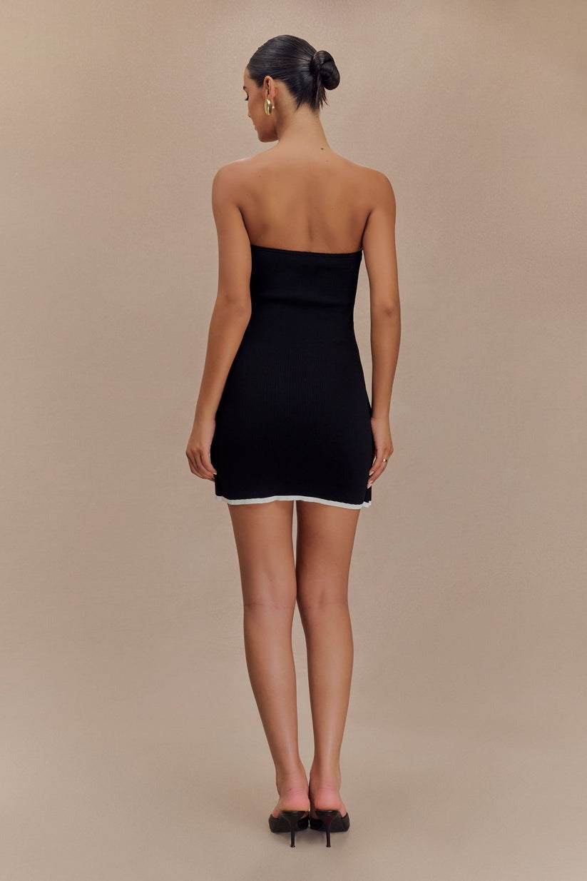 Mini-robe bustier en maille