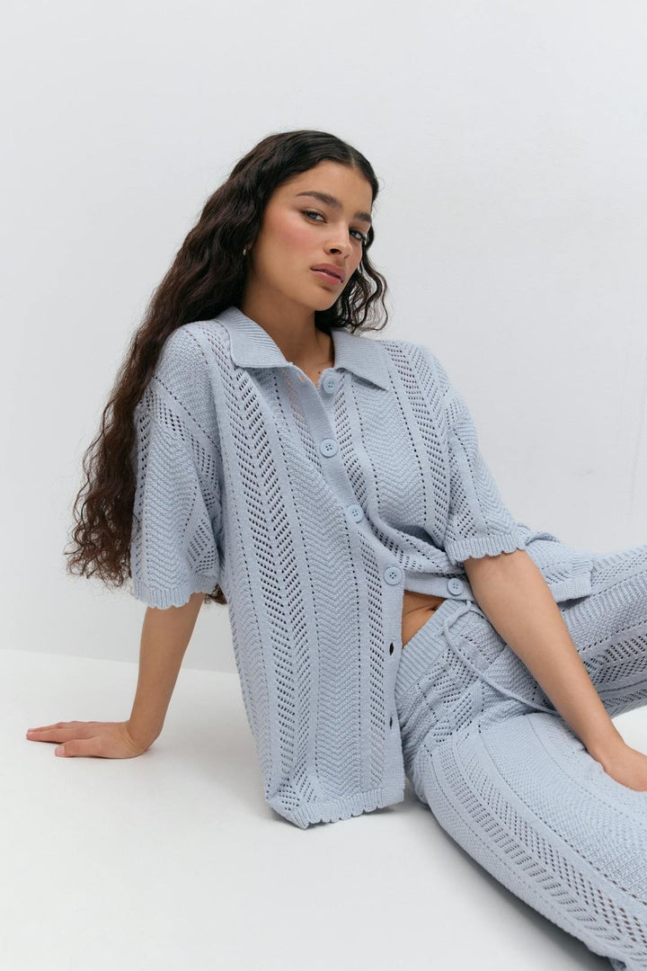 Ensemble à rayures au crochet