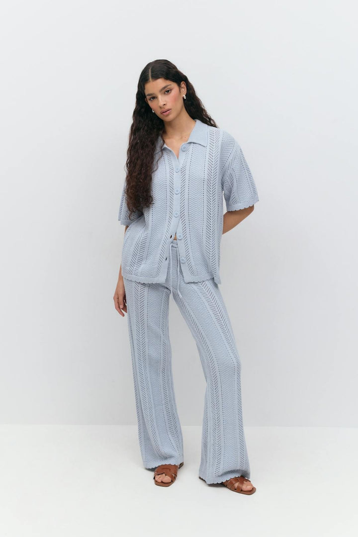 Ensemble à rayures au crochet