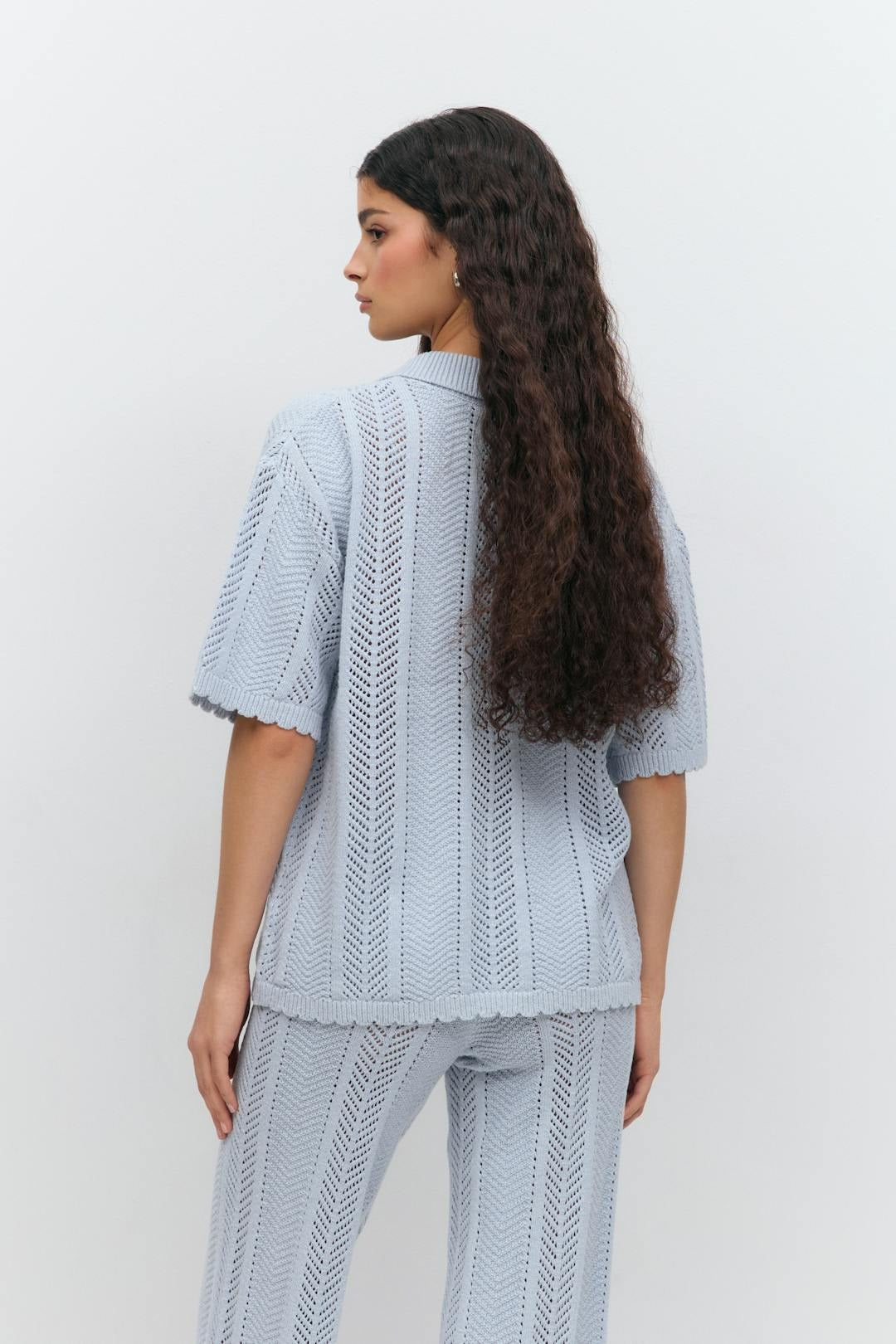 Ensemble à rayures au crochet