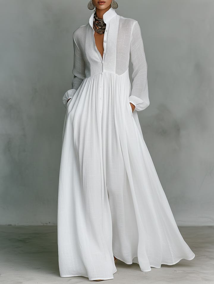 Robe maxi en coton et lin Elisa