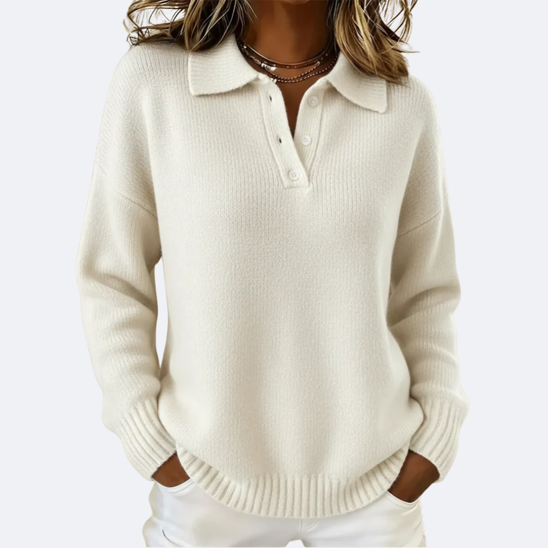 OLIVIA - Pull Doux avec Col Polo