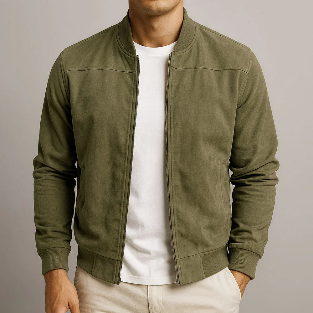 Riviera — Men’s Suede Bomber Jacket