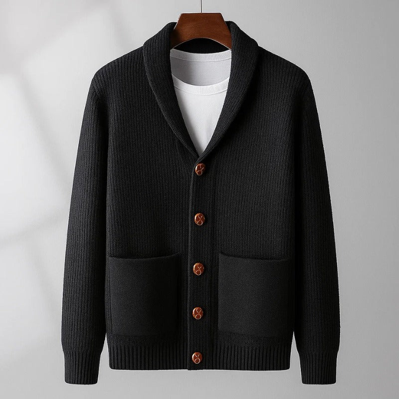 Cardigan en laine de mérinos pour homme