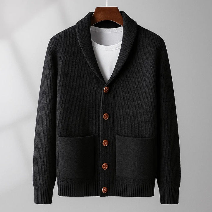 Cardigan en laine de mérinos pour homme