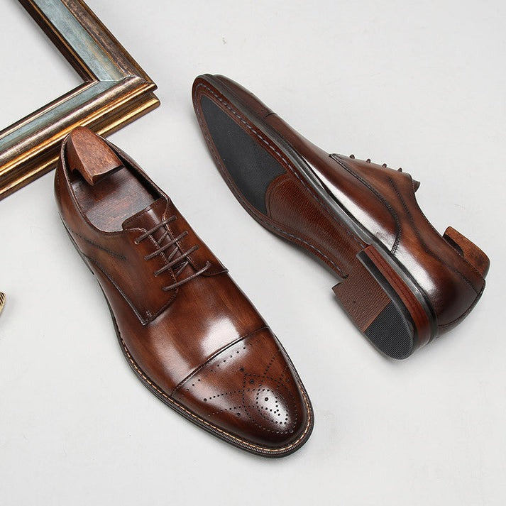 Chaussures En Cuir Véritable Haut De Gamme