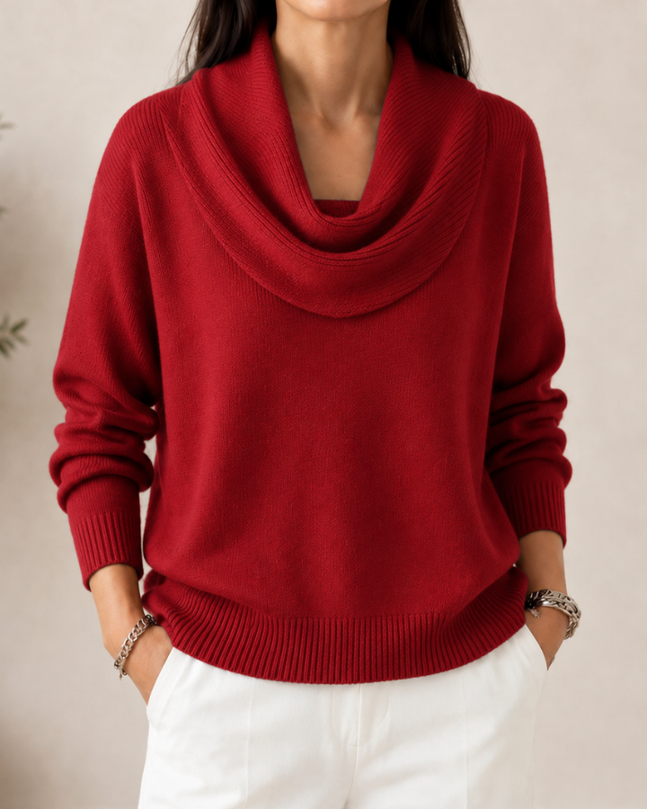Caralina™ | Suéter de Punto con Cuello de Cowl Elegante